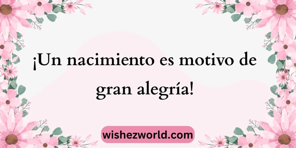 Baby Birth Congratulations in Spanish 