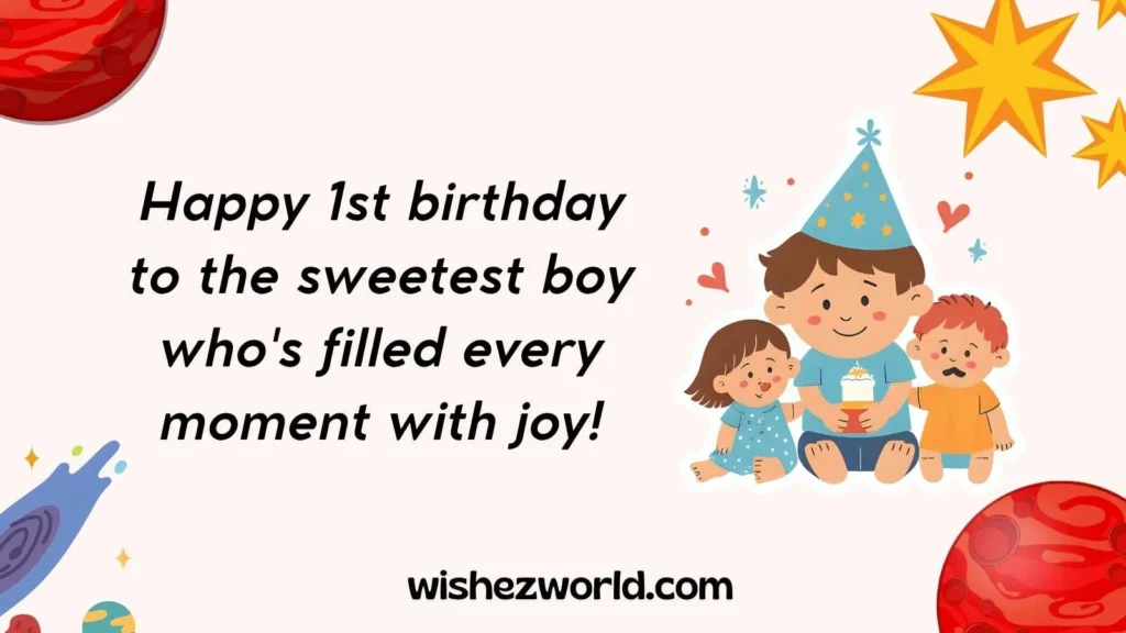 Heartfelt First Birthday Wishes for Baby Boy