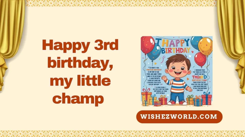 3rd Birthday Wishes for Son