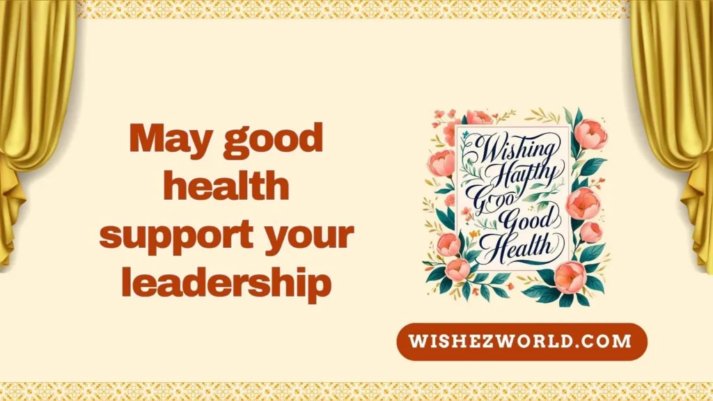Formal In Good Health Wishes