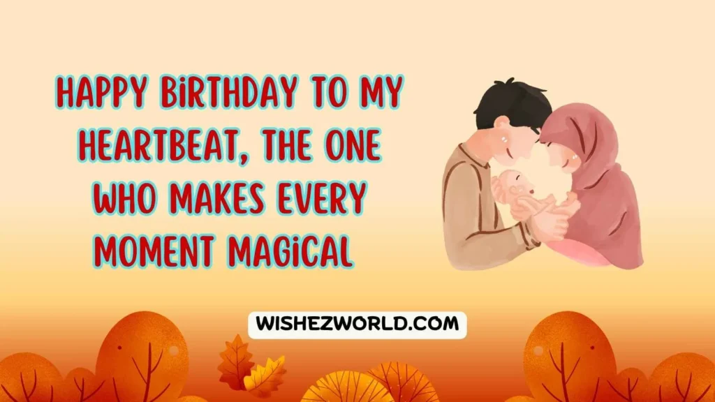 Happy Birthday to my heartbeat, the one who makes every moment magical 💖✨

You’re not just my wife, you’re my world — may your day shine as bright as your soul 💫🌹

Every year with you feels like a blessing, today I celebrate the queen of my life 👑💐

You make my ordinary days extraordinary, wishing you endless joy and love 🎉💞

To my forever love, may your birthday bring laughter, peace, and endless happiness 🌈💝

Your smile is my sunshine, and today the universe celebrates your glow ☀️🎂

Happy Birthday, my soulmate, you’re the reason my heart beats stronger every day 💓🎁

My love for you grows deeper with every birthday, just like our bond that never fades 🌹💫

You deserve all the happiness in the world, because you’ve given me a lifetime of love 💖🌷

With every candle you blow, my love for you burns brighter, my beautiful wife 🕯️💞

You’re the melody of my heart, and today the song is all about you 🎶💐

My life began the day I met you, and your birthday reminds me how lucky I am 🌸❤️

To the woman who fills my life with love, may your special day overflow with blessings 🎀🌟

Your love is my greatest treasure, and I promise to cherish you forever 💎💖

Heart Touching Birthday Wishes for Wife