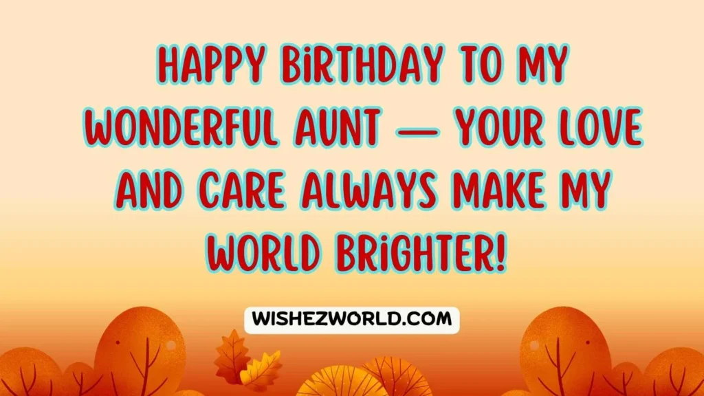 Birthday Wishes for Aunt from Niece